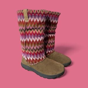 Keen Brown Suede and Knit Boots sz 4.5